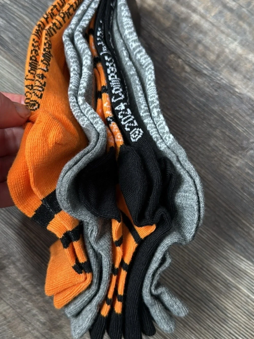 15 pairs women Socks - Gray & Orange